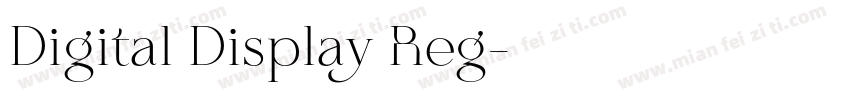 Digital Display Reg字体转换